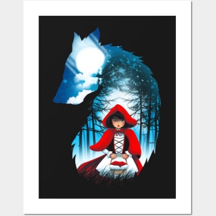 Red Hood Wolf Posters and Art